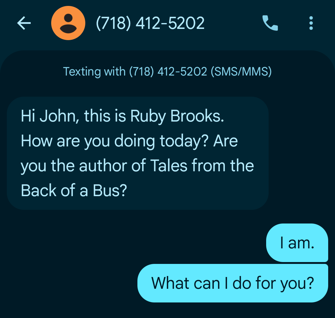 Contents of the text message quoted